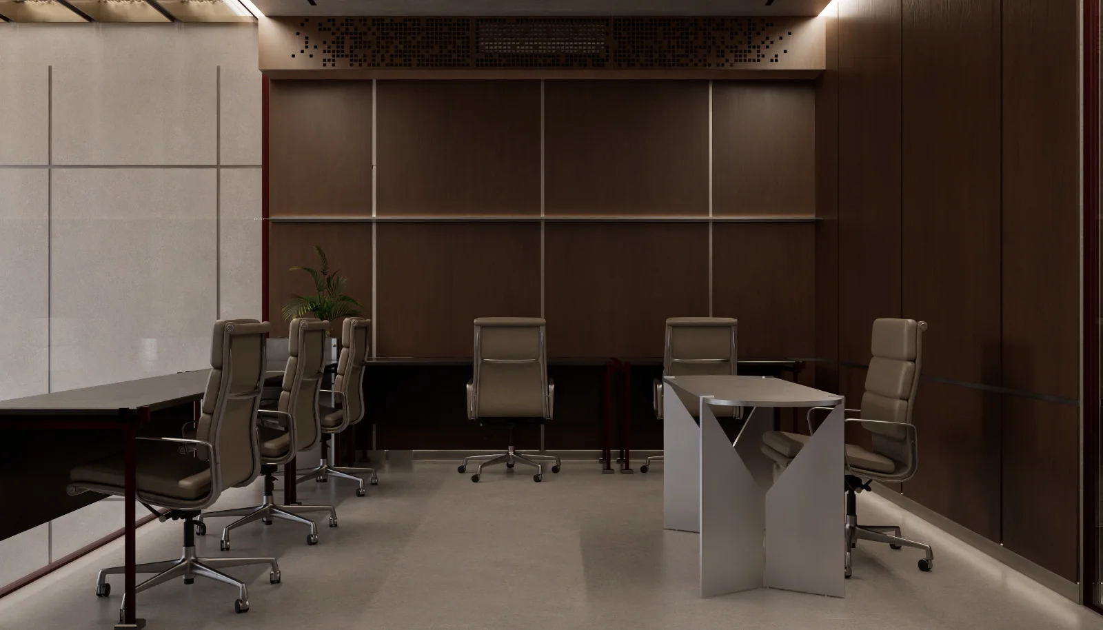 Coworking floor and timber wall — illustrative preview