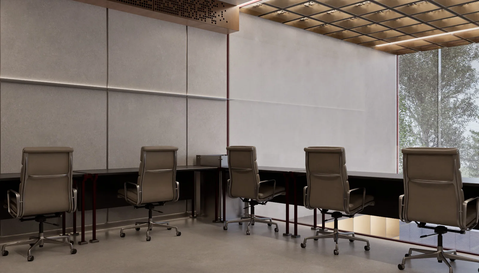 Premium Dedicated Desk — illustrative interior