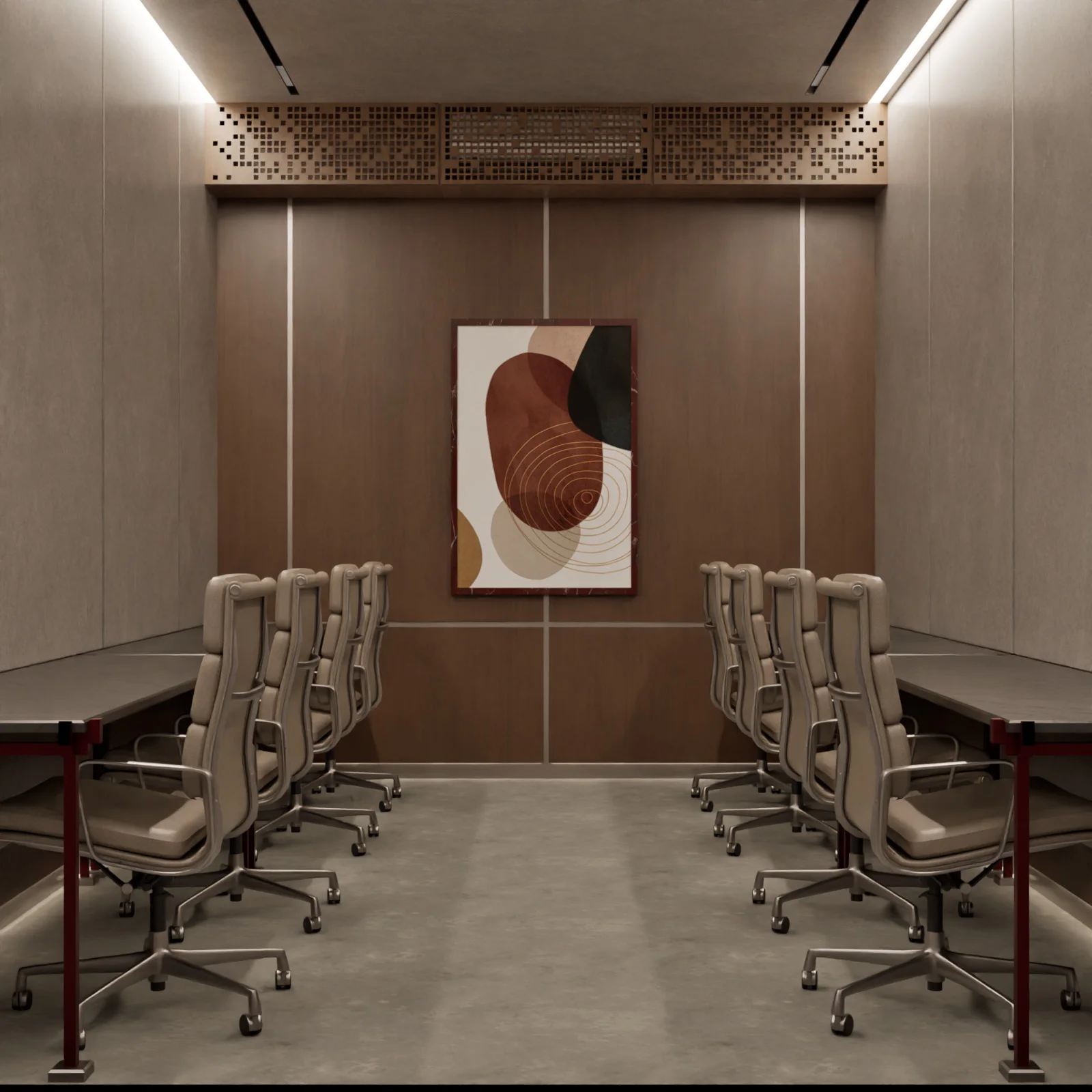 Paired desk rows — illustrative preview